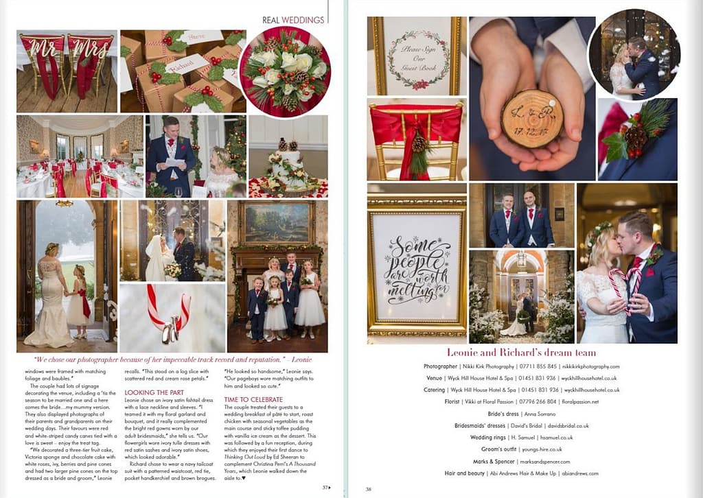 Christmas wedding Wyck Hill House