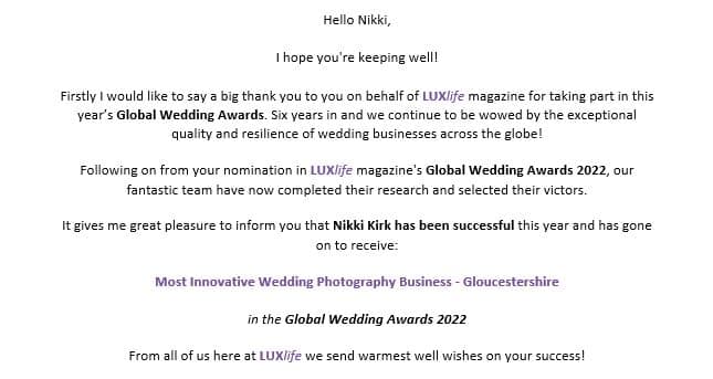 Gloucestershire and Cotswolds Wedding Photography